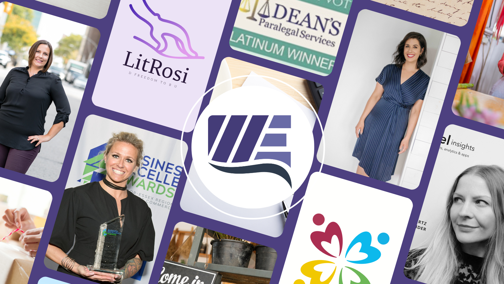 Collage of women entrepreneurs in Windsor-Essex