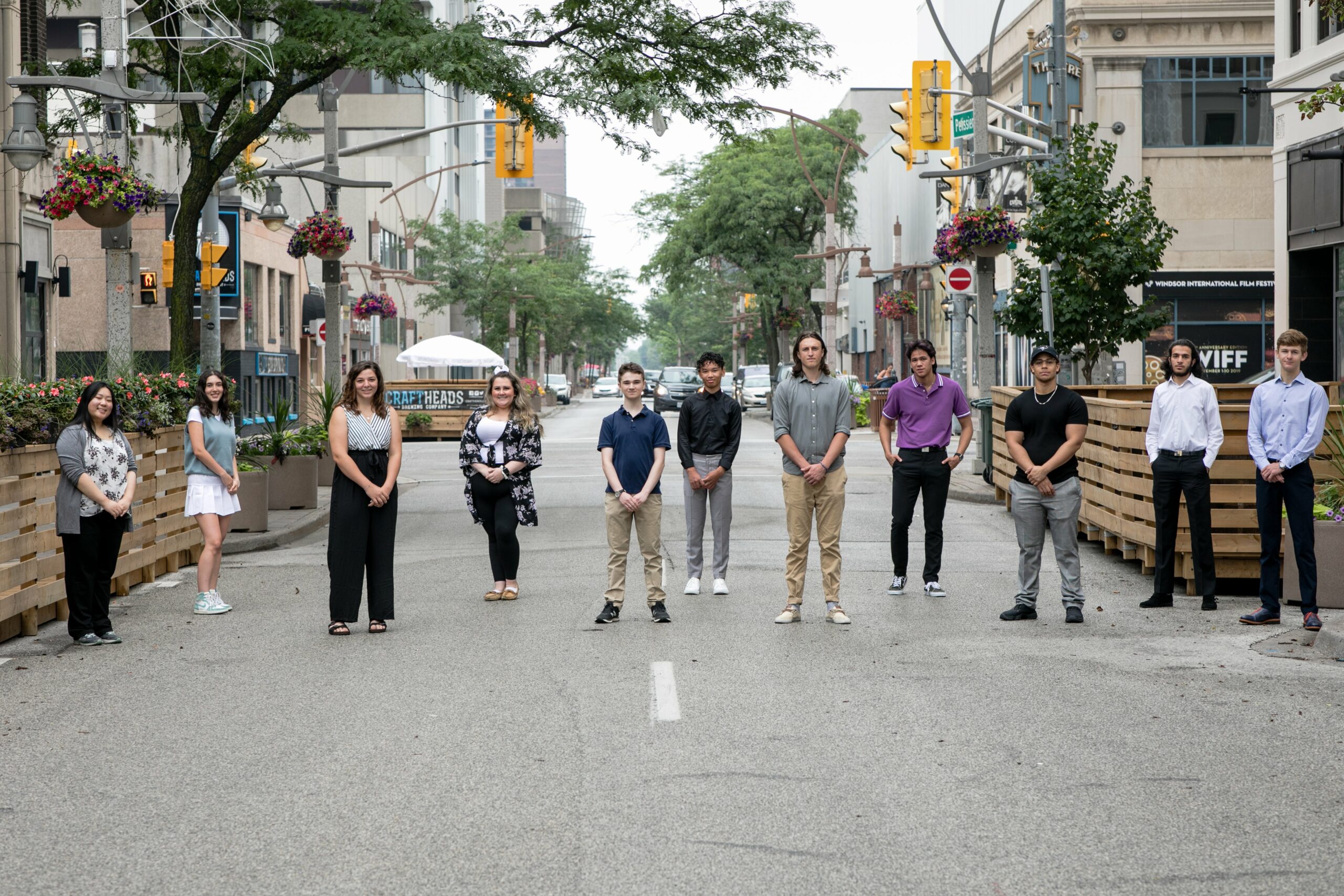 Summer Company 2021 program participants in downtown Windsor